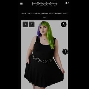 Foxblood simple skater dress 2x